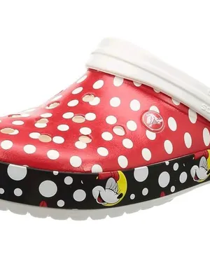 Crocs x-Disney crocband Minnie Mouse polka dot clogs women’s size 7 red white thumbnail 3