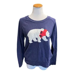 Womens Tommy Hilfiger Polar Bear Lounge Navy Blue Sweatshirt Sweater - Sz L thumbnail 3