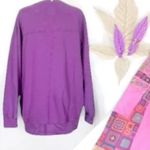 Oversized Rare Purple Chill Out Sweatshirt Medium thumbnail 3