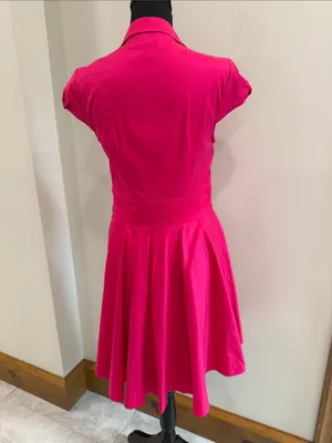 Betsey Johnson NWOT Y2K Pink Label Sz 8 Dress Fit Flare Cap Sleeve thumbnail 4