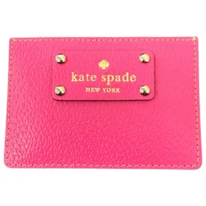 Kate Spade Hot Pink Wellesley Graham Leather Credit Card Wallet thumbnail 1