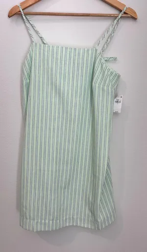 Old Navy Green Striped Dress thumbnail 1