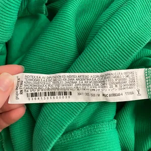 Zara Green Ribbed Ruffle Sleeve Bodycon Mini Dress Size M Preppy‎ Spring thumbnail 5