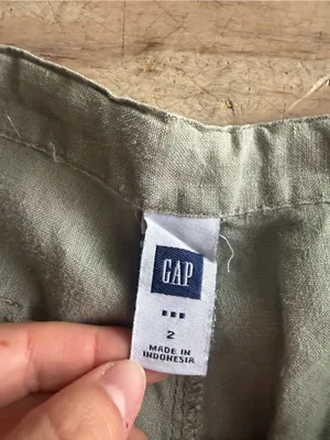 Y2K GAP 100% Linen Wide Leg Drawstring Pants size 2 thumbnail 3