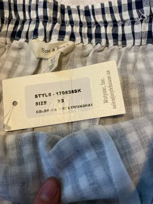BNWT Sim & Sam navy gingham skirt  thumbnail 5