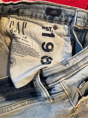 GAP Light Wash Distressed Straight Jeans thumbnail 2
