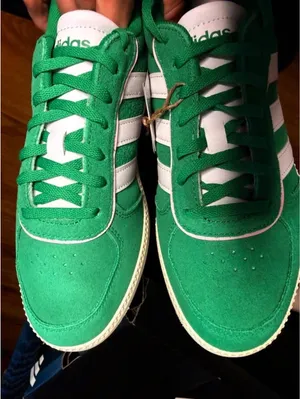 Adidas Breaknet Sleek Green Suede Sneakers Women’s 8.5 White Stripe NWT thumbnail 4
