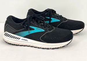 Brooks Ariel 20 Black Blue Teal Motion Control Running Shoes Women’s Size 11 thumbnail 1