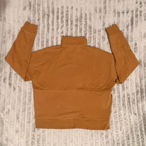 Richer Poorer Women Quarter Zip Sweatshirt Tobacco Brown Small Pullover thumbnail 7