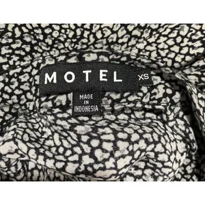 Motel Rocks Abstract Midi Skirt Women XS Pebble Print A-Line Monochrome Office Siren Classic thumbnail 9