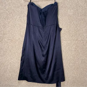 Imperfect wedding guest dress sample dress midnight blue sweetheart strapless 14 thumbnail 2