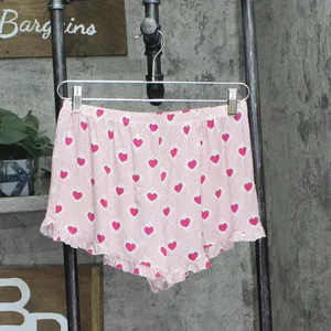 NWT Stripe And Stare and Stare Diamond Heart Frill 2-Piece Pajama Set Pink Red S thumbnail 6