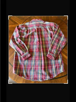 Carhartt Red‎ Plaid Button-Down Flannel Shirt thumbnail 2