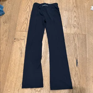 Lorna Jane Black Bootcut/wide/flarw‎ Active Leggings with Subtle Logo XS thumbnail 2