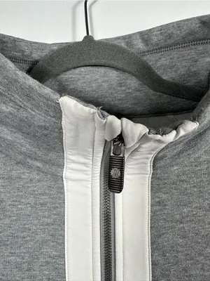 Lululemon‎ Light As Warmth Jacket Womens 6 Heather Gray White Full Zip thumbnail 7