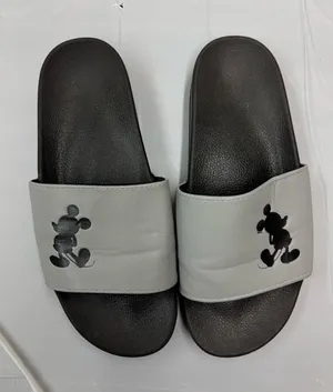 Disney Mickey Mouse Grey and Black Slides Size Womens 8 thumbnail 1