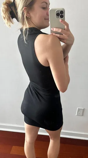 Black collared bodycon dress thumbnail 3