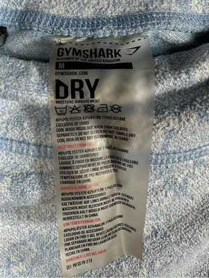 Gymshark Fleur Texture Leggings Blue Medium High Rise‎ Floral Texture Workout thumbnail 8