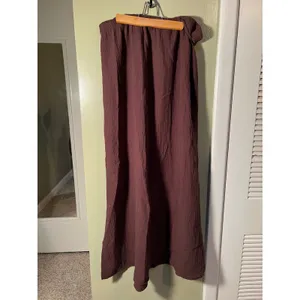 Bobi Women's Size XL Gauze Maxi Skirt Chocolate Brown Umber Braided Waist Cotton thumbnail 9