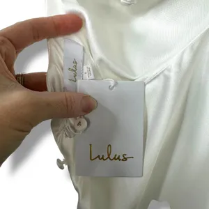 NEW Lulus Lux Bridal Eternally Loved Cutout Satin Off-the-Shoulder Wedding Dress thumbnail 10