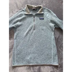 Patagonia‎ Women's Better Sweater Blue Heather 1/4 Zip Up Size M thumbnail 2