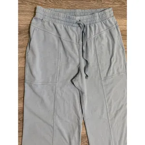 Rae Mode Women Cotton Blend Pants Siz L Light Blue Wide Leg Lounge Elastic Waist thumbnail 10