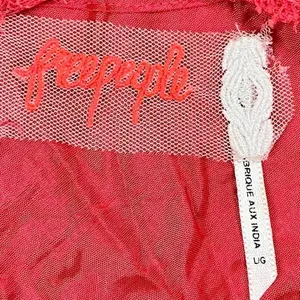Free People Beaded Lace Vintage Style Mini Dress Large thumbnail 10