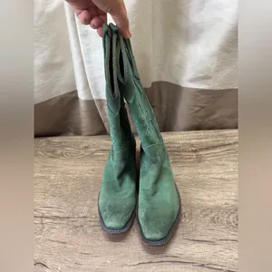 Liberty‎ black turquoise colored butterfly boots size 5 Green thumbnail 3