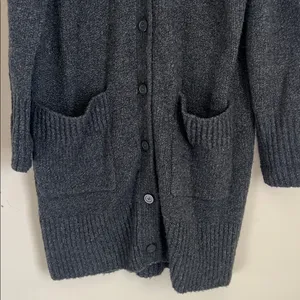 COS Longline Cardigan Sweater with Pockets Chunky Knit Wool Blend‎ Sz Small thumbnail 4