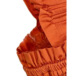 Abercrombie & Fitch Rust Orange Smocked Tiered Sleeveless Mini Dress Womens XS thumbnail 9