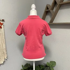 Carhartt Pink Polo Collared Shirt Short Sleeve Y2k Preppy Casual Academia thumbnail 4