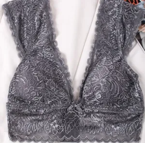 Sophie B. Intimates Grey/ Silver Lace Bralette thumbnail 2