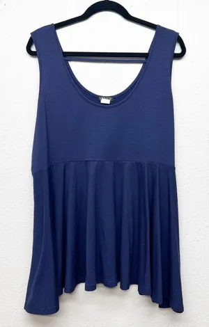Venus Sleeveless Scoop Neck Babydoll Tank Top Women 2X Casual Minimalist Stretch thumbnail 1