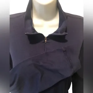 Patagonia Capilene Base Layering 1/4 Zip Lightweight Top L Navy Biking Skiing thumbnail 2