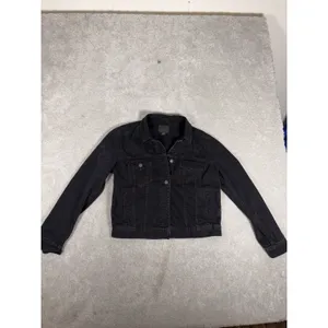 Women's Small American Eagle Black/Grey Denim‎ Jacket 100% Cotton thumbnail 3