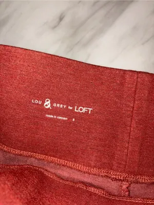 Lou & Grey for LOFT Terracotta Rust Knit Pocket Leggings Size S thumbnail 2