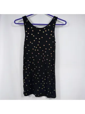 A New Day Women’s Black Metallic Gold Polka Dot Tank Top Size Small thumbnail 6