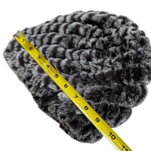 Unbranded Reversible Knit Beanie Faux Rabbit‎ Fur Hat in Chocolate Brown Cozy thumbnail 6