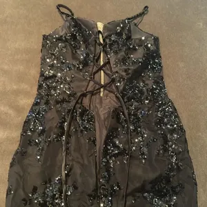Women’s Black MermaidFit Sequins Party Prom Formal Dress LaceUp Back Size 4 thumbnail 10