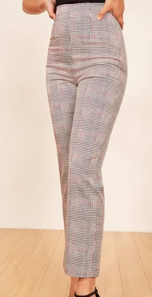Reformation Marlon Plaid Pants Womens Size‎ 0 thumbnail 1
