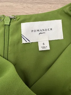 Pomander Place Leah Pistachio Green Cape Sleeve Midi Dress Women Size 6 #B1700 thumbnail 5