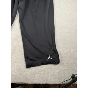 Air Jordan Track Pants Mens XXL Athletic Black White Stripe Ankle Zip Baggy Wide thumbnail 9