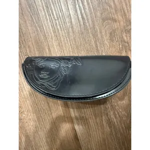 Versace Black‎ Medusa Embossed Sunglasses Case Semi Circle Hook and Loop Closure thumbnail 2