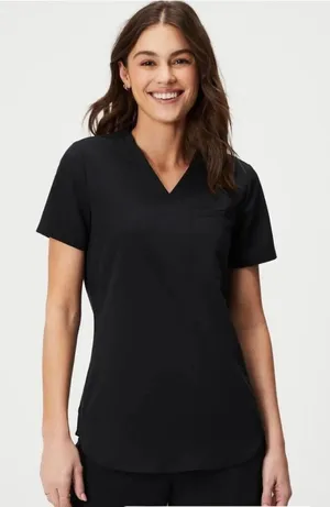 ✨Fabletics Women's Vital 1-Pocket Scrub Black Sz Large Top✨ thumbnail 1
