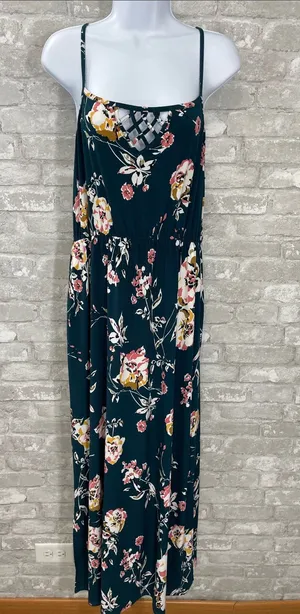 Maurices strappy neck floral maxi dress thumbnail 1