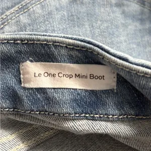 Frame Denim Stretch Cotton Le One Crop Mini Boot Casper Blue Jeans Size 26 thumbnail 15