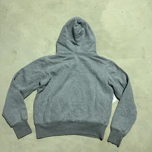 Vintage Y2K Abercrombie and Fitch 1892 Women's SZ L Crop Gray Hoodie Sweatshirt thumbnail 7