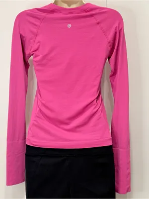 Lululemon Swiftly Tech Long-Sleeve Shirt 2.0 Size 6 Pow Pink Barbie Workout Yoga thumbnail 6