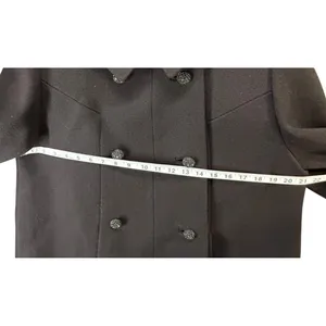Vintage 60s Rich's Coat M-L Chocolate Brown Double Breasted Mod Peter Pan Collar thumbnail 10