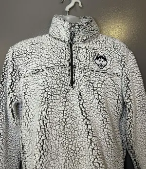 Uconn Huskies Sweatshirt Womens Medium Gray Basketball Sherpa Boxercraft thumbnail 1